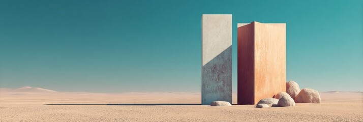 Fototapeta premium Abstract Structures in Desert