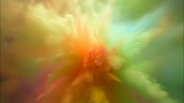 High energy powder blast spreading outward in multiple directions seamless looping 4k time-lapse animation video background. Abstract concept