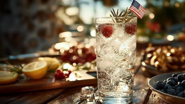 Summer refreshment drink outdoors