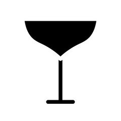 cocktail glass glyph icon