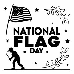 NATIONAL FLAG DAY vector illustration