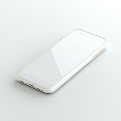 A modern smartphone with a sleek design on a clean background, showcasing simplicity.