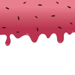 strawberry melted vector