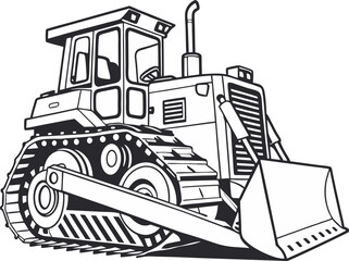 bulldozer vector illustration
