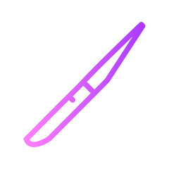 steak knife gradient icon