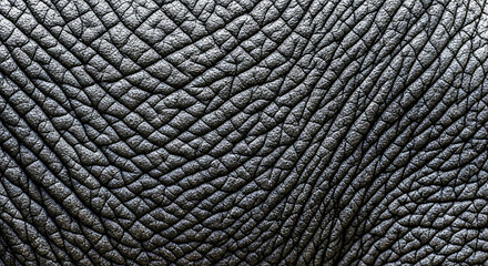 Close-up Texture of Elephant Hide Wrinkled, Gray Skin Detail, Generative AI