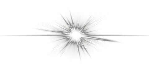 White light flare isolate on transparency background