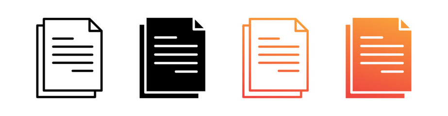 Fototapeta premium Note Multi Style Icon Set Vector 