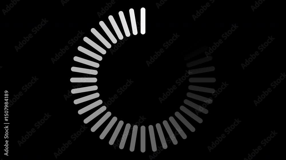 Poster loading circle animation. round loading animation. white gradient dotted round loading. loading anim