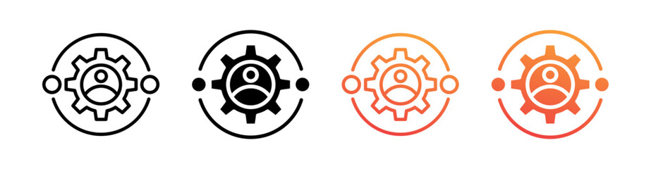 Adaptation Multi Style Icon Set Vector 