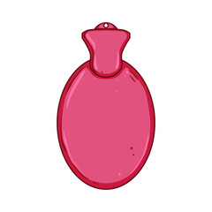 Obraz premium throbbing bottle pain relief cartoon vector illustration