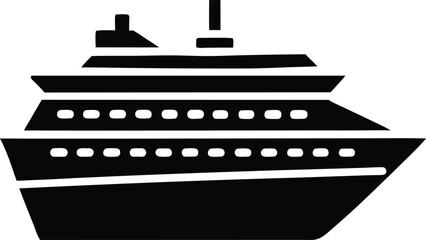 Obraz premium cruise ship silhouette