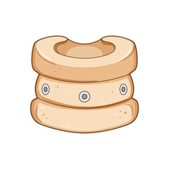 alignment cervical neck collar cartoon vector illustration