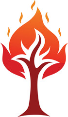 vector illustration of a fire