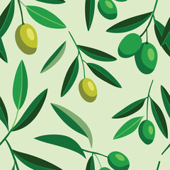 seamless background with olives