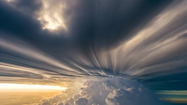 Time-lapse of dramatic storm clouds forming in the sky, captured in vivid 4K. Perfect for weather, nature, atmosphere, and dramatic sky themes.