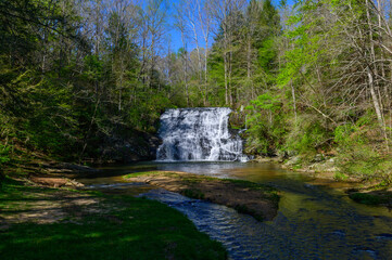 Cane Creek Falls Close Up near Cane Creek Falls near Dahlonega, Georgia.