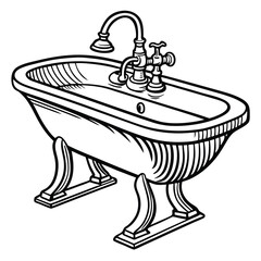 hand drawn vector illustration of an shower