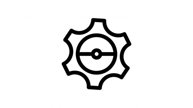 settings minimalist stroke animation