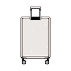 lightweight hard shell suitcase cartoon vector illustration