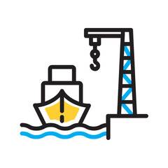Vector multi color icon for Export