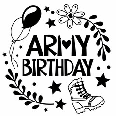 ARMY BIRTHDAY vector illustration