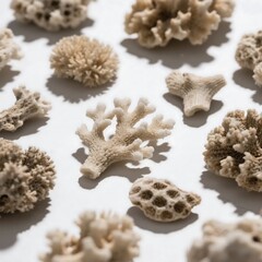 Corals dried isolated on white background