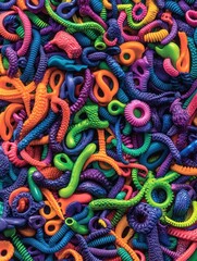 Colorful plastic creatures