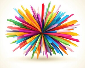 Colorful radial burst