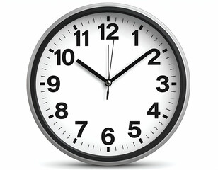 Simple Office Clock Clean Design Vector Graphic with Bold Numbers