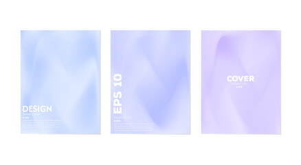 Fototapeta premium Collection of beauty wave backgrounds with soft and shiny pastel color gradations. Luxurious pastel color combination.