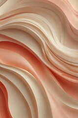 Minimal Soft Abstract Background with Smooth White and Pastel Waves

