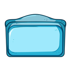 flexible silicone snack bag cartoon vector illustration