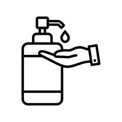 hand sanitizer icon vector design template simple and clean