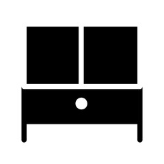 desk glyph icon