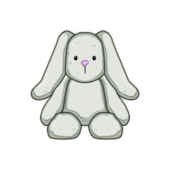 cuddly stuffed animal toy cartoon vector illustration