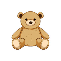 whimsical stuffed animal toy cartoon vector illustration