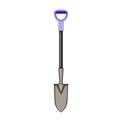 garden tree planting shovel cartoon vector illustration
