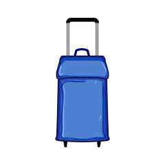 expandable trolley bag cartoon vector illustration