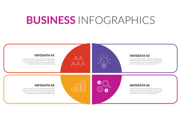 Infographic design template. Creative concept with 4 steps