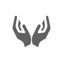 Obraz premium hand shape icon, praying hands