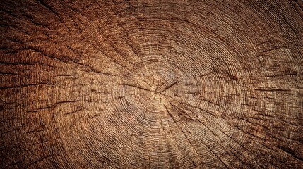 Naklejka premium Close up of a tree trunk cut showing the annual rings