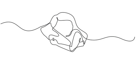 one continuous line of sleeping woman.single line drawing for healthy sleep,quality sleep.minimalist line art vector illustration