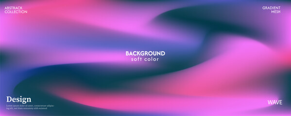 Soft and beautiful pink purple gradient abstract wave background. Luxurious pastel color combination, product advertisement, card, poster and website template