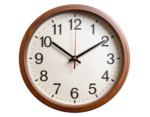 Wall Clock Isolated on Transparent Background with Clipping Path