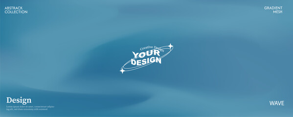 abstract blue background with wave