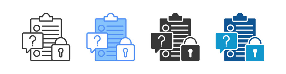 Closed Questions Multistyle Icon Sheet