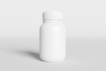 Blank supplement bottle for mockup - 3D Illustration.