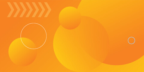 Orange liquid color background. Circle Creative Wallpaper. Dynamic shapes composition. can be used for banner, layout, annual report, web design. Eps10 vector