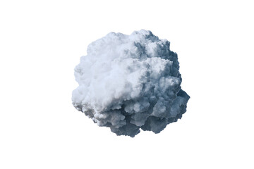 Isolated 3D Render of a Fluffy Cumulus Cloud Perfect for Weather Backgrounds or Abstract Designs